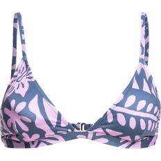 Quiksilver Classic All-Over Print Bralette Bikini Top - Tropical Trip Vintage Indigo