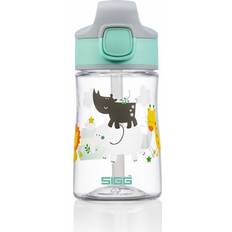 Sigg Blåa Vattenflaskor Sigg Miracle barnflaska med sugrör Jungle Friend 350 ml