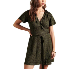 Superdry Summer Wrap Dress - Khaki