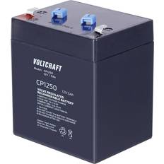 Voltcraft CE12V/5Ah VC-12713985 Blybatteri 12 V 5 Ah Bly AGM B x H x D 90 x 107 x 70 mm Stickkontakt 4.8 mm Underhållsfri