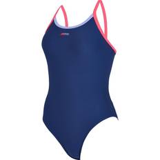 Zoggs Womens Cannon Strikeback Swimsuit Navy/Purple/Red