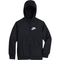 Vindjackor Nike Boy's Sportswear Windrunner - Black/White (850443-011)