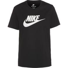 Nike Bomull - Dam - Svarta T-shirts Nike T-tröja-DX7906 T-tröja Black/White
