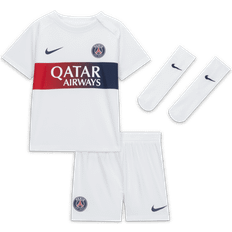 Ligue 1 Fotbollställ Nike Paris SaintGermain Bortatröja 2023/24 BabyKit Barn Vit months