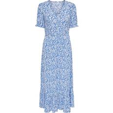Blommiga - Korta klänningar - M Kläder Only Chianti Short Sleeve Dress - Marina
