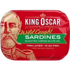 King Oscar Wild Caught Sardines Extra Olive Oil Two Layer 12-22 Fish