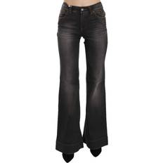 Dolce & Gabbana Herr Jeans Dolce & Gabbana Black Washed Mid Waist Flared Denim Casual Jeans