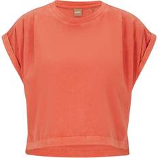 HUGO BOSS Dam C_epleats T_Shirt, Bright Orange821
