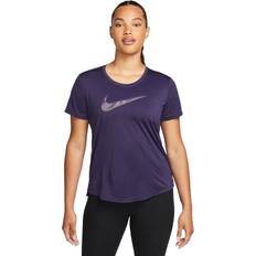 Nike Dam - Kort ärmar - Lila - Polyester T-shirts Nike Dri-FIT Swoosh T-Shirt Women Violett