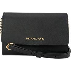 Michael Kors Jet Set Travel Medium Saffiano Leather Smartphone Crossbody Bag - Black