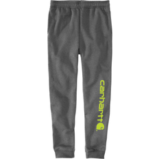 Carhartt Byxor Carhartt Relaxed-Fit Midweight Tapered Logo Sweatpants for Men Carbon Heather