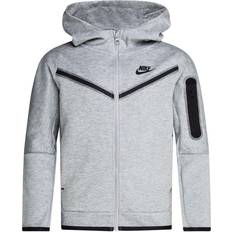 M - Vindjackor Barnkläder Nike Boy's Sportswear Tech Fleece - Dark Grey Heather/Black (CU9223-063)