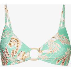 Seafolly Bikiniöverdelar Seafolly Womens Mint Eden Floral-print Bikini top