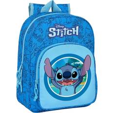 Blåa Skolväskor Stitch Disney Anpassningsbar Ryggsäck 34cm