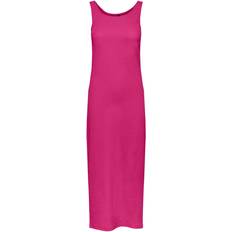 Enfärgade - Långa klänningar - Rosa Pieces Luna Sl Maxi Dress - Beetroot Purple