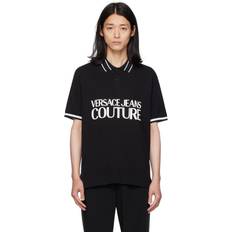 Versace Jeans Couture Pikétröjor Versace Jeans Couture Couture Black Printed Polo E899 BLACK