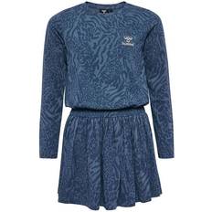 Hummel Wild Dress with Smocked Waist - Dark Denim