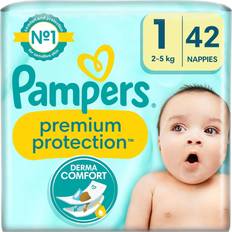 Pampers Barn- & Babytillbehör Pampers Premium Protection Baby Diapers Size 1 2-5kg 42pcs