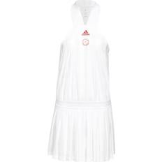 Tennis - Vita Klänningar adidas Women's All-In-One Tennis Dress - White/Scarlet