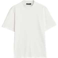 J.Lindeberg T-shirts J.Lindeberg Men's Ace Mock Neck Mercerized Cotton T-Shirt - White