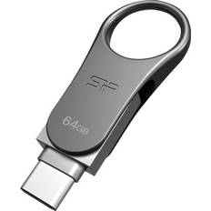 64 GB - USB 3.0/3.1 (Gen 1) USB-minnen Silicon Power Mobile C80 64GB USB 3.0/USB-C