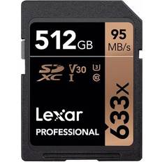 Lexar Media Minneskort Lexar Media SDXC Professional UHS-I U3 95MB/s 512GB (633x)