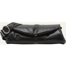 Jil Sander Cannolo Leather Bag BLACK