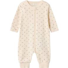 6-9M Nattplagg Name It Printed Nightsuit - Buttercream