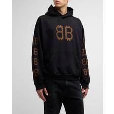 Balenciaga Tröjor Balenciaga Crypto cotton jersey hoodie black