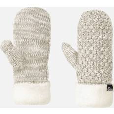 Vita Vantar Jack Wolfskin Women's Womens Highloft Knitted Sherpa Lined Winter Gloves Mittens Cream/Winter Pearl