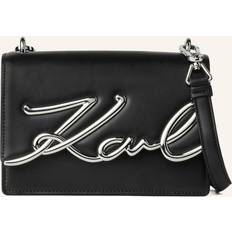 Skinn - Svarta Handväskor Karl Lagerfeld K/signature Small Shoulder Bag, Woman, Black/Nickel, Size: One size