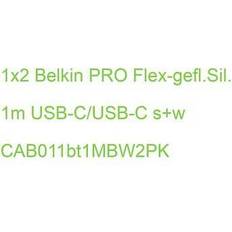 Belkin to USB-C Braided Silicone 1m Twin Pack, Mi