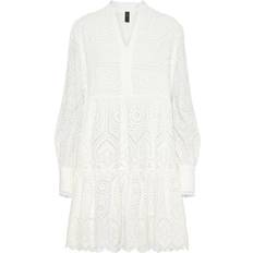 32 - Dam - Enfärgade Klänningar Y.A.S Yasholi Ls Dress - Star White