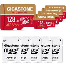 Gigastone 4K Game Pro MicroSDXC Class 10 UHS-I U3 V30 A2 100/50 MB/s 128GB +Adapter 5-Pack