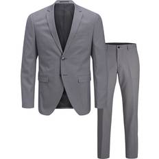 Jack & Jones Herr - Polyester Kläder Jack & Jones Franco Slim Fit Suit - Grey/Light Grey Melange