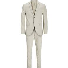 Jack & Jones Herr - Viskos Kläder Jack & Jones Franco Slim Fit Suit - Grey/Pure Cashmere