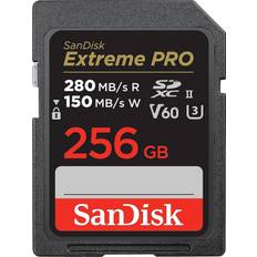 SanDisk UHS-II Minneskort SanDisk Extreme PRO SDXC Class 10 UHS-II U3 V60 280/150MB/s 256GB