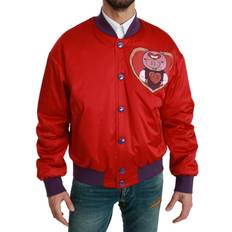 Dolce & Gabbana Herr Jackor Dolce & Gabbana Red YEAR OF THE PIG Bomber Jacket