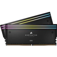 Corsair 32 GB - 6400 MHz - DDR5 RAM minnen Corsair Dominator Titanium RGB Black DDR5 6400MHz 2x16GB (CMP96GX5M2B6400C32)