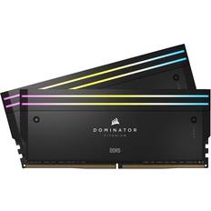 Corsair 32 GB - 7200 MHz - DDR5 RAM minnen Corsair Dominator Titanium RGB Black DDR5 7200MHz 2x16GB (CMP32GX5M2X7200C34)