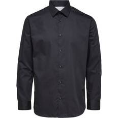 Svarta Skjortor Selected Ethan Long Sleeve Slim Fit Shirt - Black