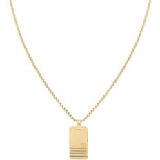 Tommy Hilfiger Herr Halsband Tommy Hilfiger Dogtag Iconic Stripe Necklace - Gold