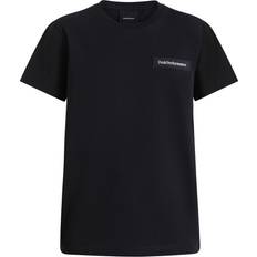 Peak Performance T-shirts Barnkläder Peak Performance Logo Tee JR Black Storlek 140