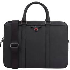 Svarta Portföljer Tommy Hilfiger Textured Leather Laptop Bag BLACK One Size