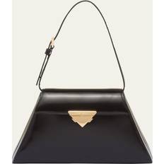 Prada Axelremsväskor Prada triangle-logo leather shoulder bag Black Black