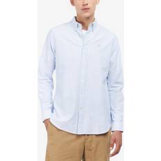 Barbour Bomull - Herr - Vita Kläder Barbour Lifestyle Tailored Fit Striped Oxford Shirt Blue/White