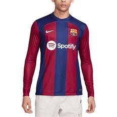 Nike Eget tryck T-shirts Nike Barcelona Home Shirt 2023/24 Long Sleeve