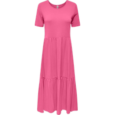 Enfärgade - Midiklänningar - Rosa Jacqueline de Yong Dalila Frosty Dress - Pink Power
