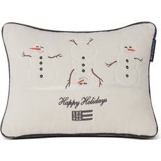 Lexington Snowmen Embroidered Komplett dekorationskudde Vit (40x30cm)