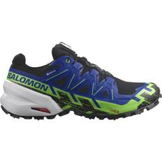 Salomon 37 ⅓ - Unisex Löparskor Salomon Spikecross 6 GTX - Black/Surf The Web/Green Gecko Blue